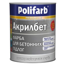 Фарба "Акрилбет", для бетонів, сіра, 3,5 кг. Polifarb