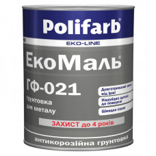 Фарба АНТИКОРОЗІЙНА ГРУНТОВКА "Екомаль" ГФ-021, для металу Polifarb,червоно-коричнева, 2.7 кг 