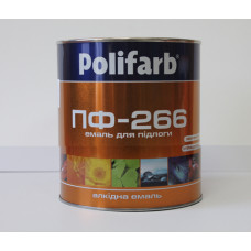 Фарба алкідна емаль "ПФ-226" Polifarb, жовта-коричнева, 0,9 кг